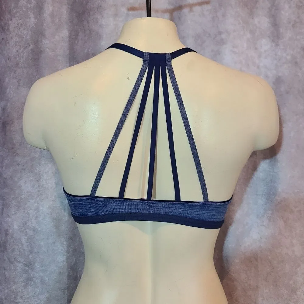 B. Tempt'd Blue Racerback Front‎ Closing Bra Size Small